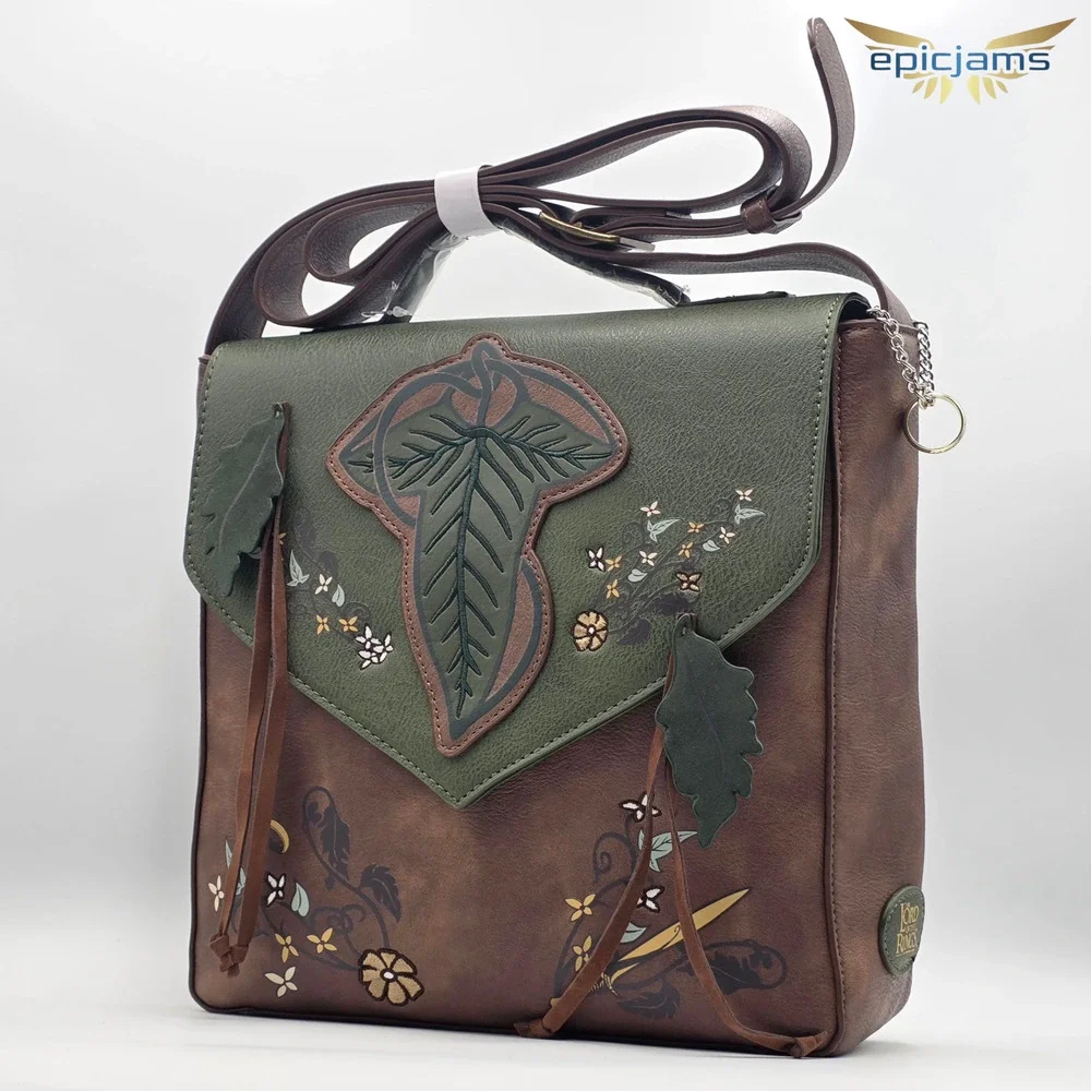 Her Universe The Lord Of The Rings Lorien Leaf Messenger Brown Crossbody Bag New